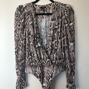 AFRM snakeskin bodysuit
